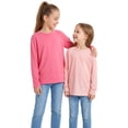 thumbnail image 3 of Cooraby 5 Pack Girls' Long Sleeve T-Shirts, Soft Cotton Blend Crew Neck Tees for Toddler & Little Girls, Everyday Basic Tops, 3 of 11