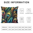 thumbnail image 5 of GOSMITH  Peacock Feather Pillow Covers Green Peacock Feather Decorative Throw Pillow Covers Cushion Case for Sofa Couch, 5 of 5