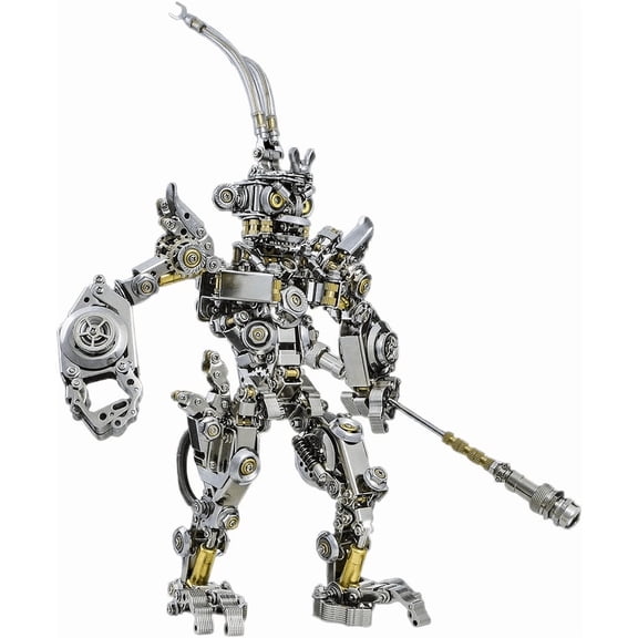 3D Metal Puzzles for Adults, 942 PCS DIY Assembly Monkey King No.1 with Movable Joints, Creative Decorations for Office & Home