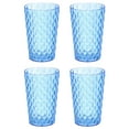 thumbnail image 1 of Unique Bargains 4Pack Plastic Drinking Cups, Transparent Unbreakable Water Tumbler, Blue, 1 of 7