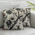 thumbnail image 3 of Qinduosi Throw Pillow Covers Vintage Floral with of Flowers on Roses Delphinium Cushion Pillow Case Inches, 3 of 5