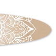 thumbnail image 3 of Benjara Wooden Surfboard Wall Art with Medallion Print- Brown and White, 3 of 6