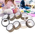 thumbnail image 4 of Washi Tape, Print Decorative Tape, Without Leaving Any  Residue Different Shapes With Black Gold Foil Patterns Detachable Easy To Use, For Home, 4 of 8