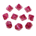 thumbnail image 2 of KLKCMS 10pcs Square 16mm Ten Sided D10 Opaque Standard Game Dice With Number Rose+White Option 5, 2 of 8