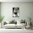 AEFER Lion Canvas Wall Art Lion and Cub Pictures Black and White Animal