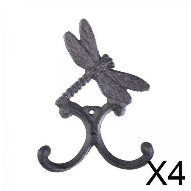 4 Ganchos De Pared Para Decoración Del Hogar, Resistentes, Para Llaves, Bolsos, Chaquetas, Libélula
