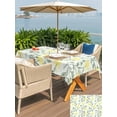 thumbnail image 5 of Outdoor Tablecloths with Umbrella Hole & Zipper, Yellow Spring Floral 54x80 Inch Tablecloth Rectangle, Flowers Leaves Pastoral Botanical Waterproof Table Cloth, Patio/Pool/Picnic Table Covers, 5 of 8