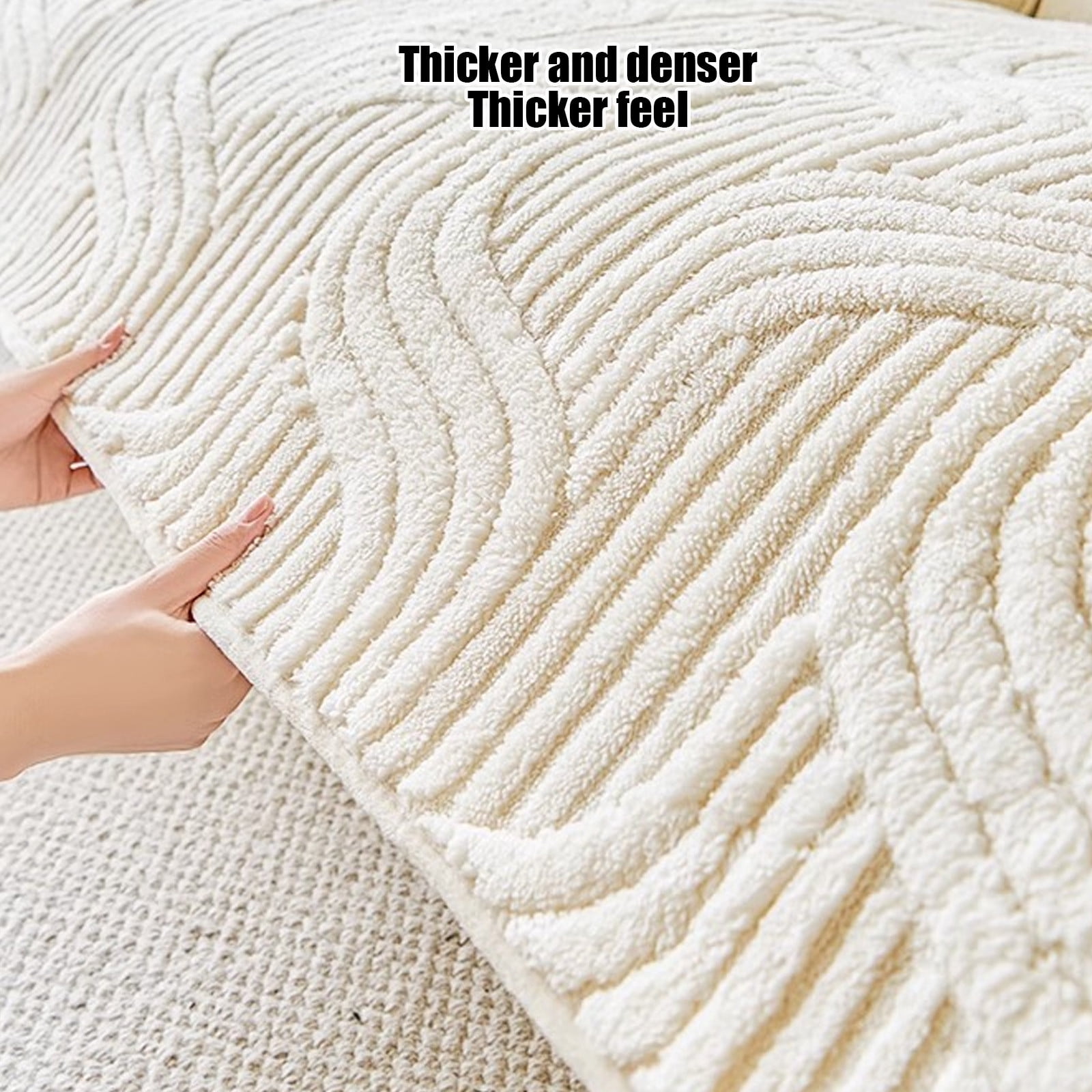 Dmlowu Couch Cover Wool Sofa Cover Soft Warm Couch Covers for 3 Cushion Couch Sofa Pet Friendly Breathable Home Decor Couch Covers for Living Room Bedroom Office