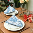 thumbnail image 5 of Iauyy Satin Napkins Set of 1- Light Blue-anchor Stripe DIY Printing Decoration Cloth Napkin- Easy Care for Home/Party, 5 of 8