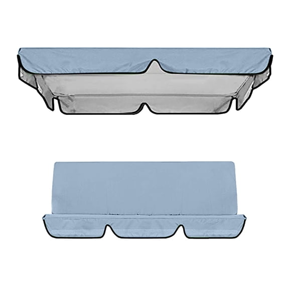 CHELIASD Porch Swing Canopy Swing Canopy, Replacement Swing Cover, Sun Shade Awning Cover, for Outdoor Garden Patio Porch Yard, 1× Swing top (142×120×18cm) 1× Seat cover (150×150×10cm)