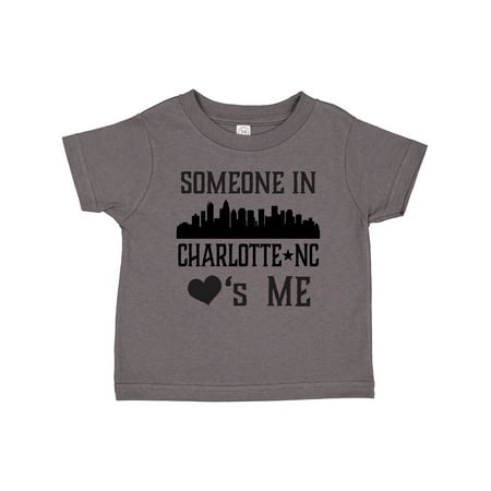 

Inktastic Charlotte North Carolina Someone Loves Me Gift Toddler Boy or Toddler Girl T-Shirt