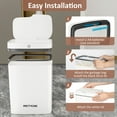 thumbnail image 6 of PrettyCare 2 Packs Trash Cans, 4.6 Gal Automatic With Lid Touchless Small Plastic Garbage Can, for Kitchen,Living Room,Bedroom, Bathroom, White, GW01, 6 of 13
