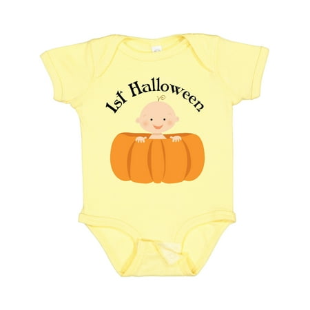 

Inktastic 1st Halloween Baby Pumpkin Gift Baby Boy or Baby Girl Bodysuit