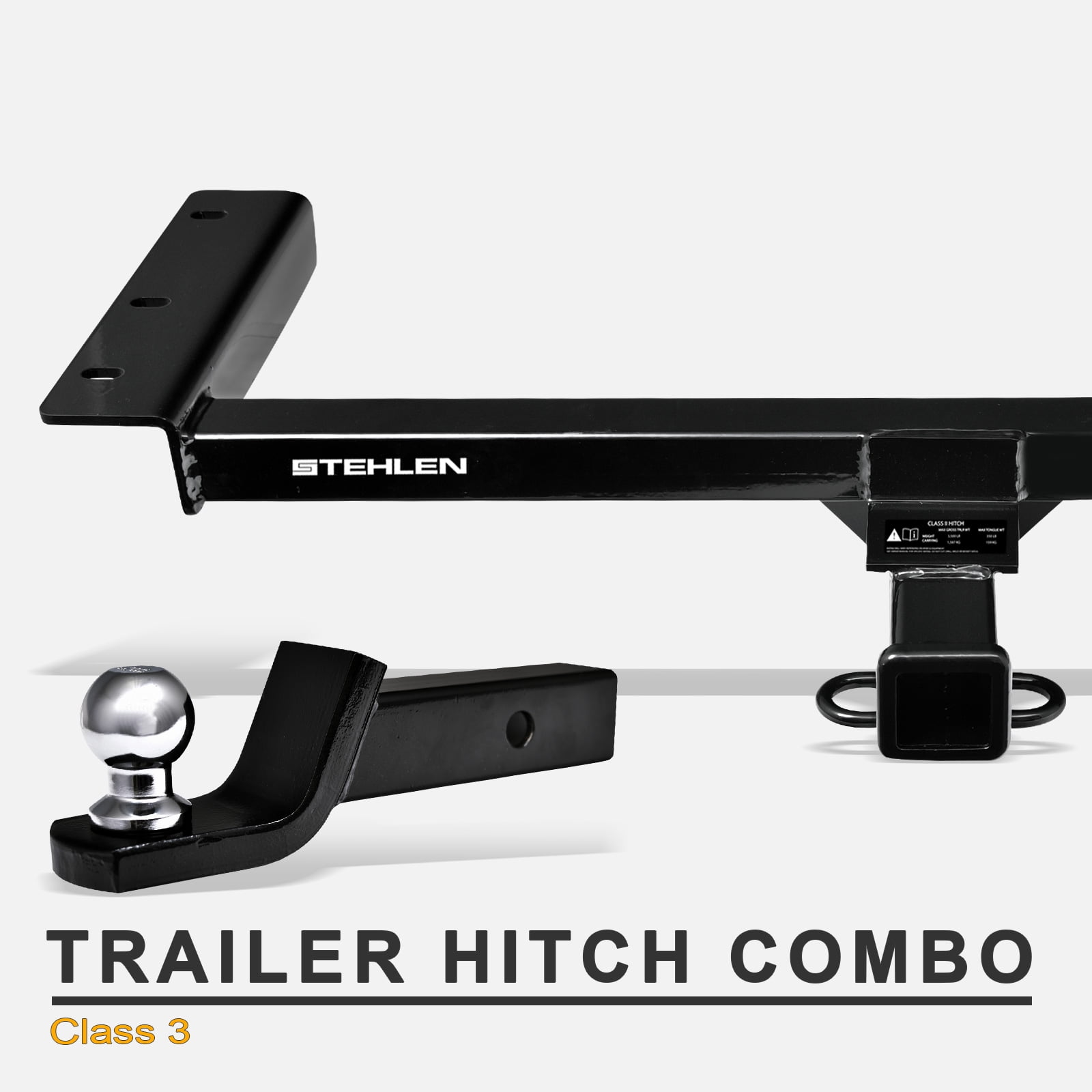 Stehlen 733469492351 Class 3 Trailer Hitch Receiver 2" with Loaded Ball