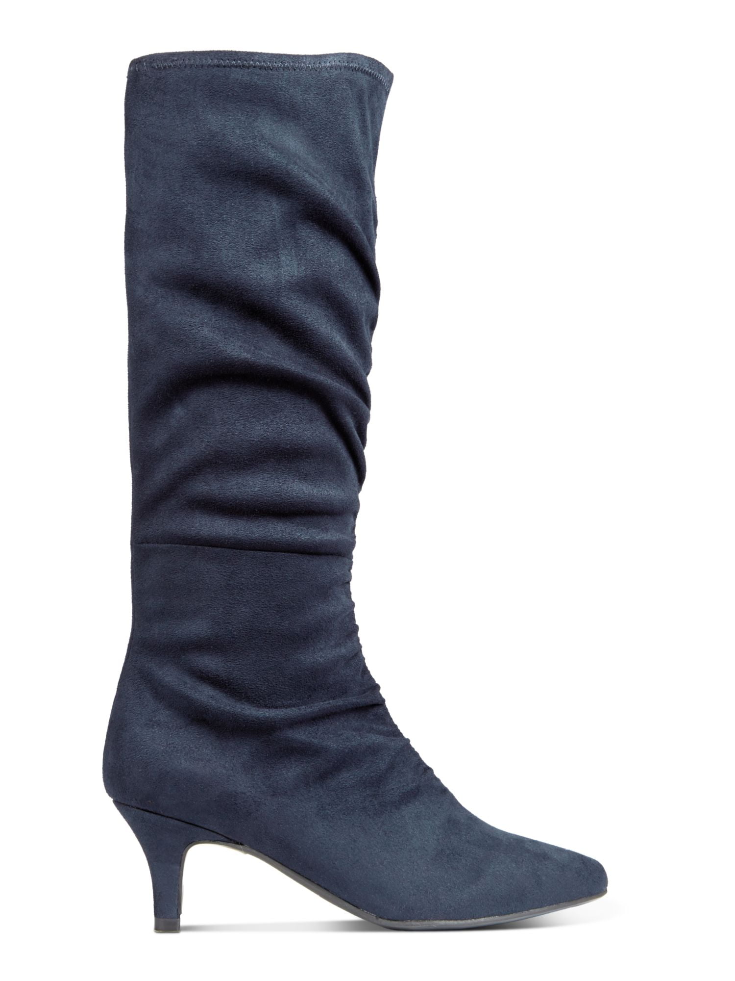 IMPO Womens Blue Ruched Pointed Toe 