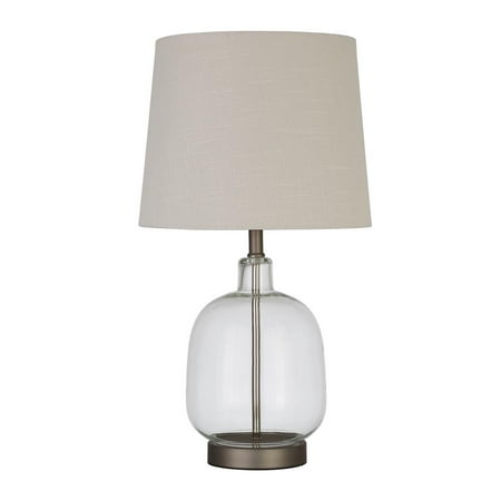 Transitional Clear Glass Table Lamp