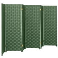 thumbnail image 3 of Red Lantern 4 ft. Short Woven Fiber Outdoor All Weather Folding Screen - 6 Panel - Green, 3 of 6