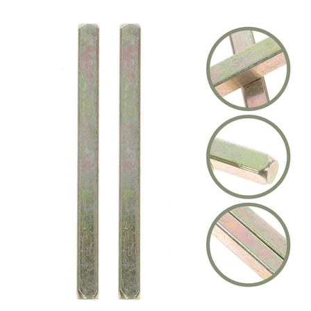 QIFULL 2Pcs Door Lock Replacement Parts Golden Iron Spindle Bar Chamfered End for Easy Install