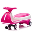 thumbnail image 2 of Ambifirner 12v Ride On Electric Wiggle Car W/2-In-1 Smart Design,Controllable Led Lights,5mph Max Speed,Bluetooth Music,Rose Red, 2 of 9