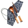thumbnail image 1 of Chopsticks and Spoon Set Vintage Japanese Style Wooden Flatware for Travel Home, 1 of 9