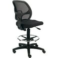 thumbnail image 3 of Armless Mesh Drafting Stool, Fabric, Black, Mid Back, 3 of 6