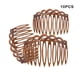 thumbnail image 5 of Soidarity 10x peines laterales para el cabello, peine tenedor de plástico con puntiagudos, herramientas de estilismo de joyería, tocados para Cuidado del cabello Café oscuro Soidarity CE013202-03B, 5 of 6