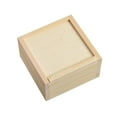 thumbnail image 1 of Abbracc Wooden Box Container Keepsake Box for Cards Home Decorations Desk Organizers 9x9x5cm, 1 of 9