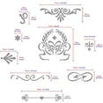 thumbnail image 2 of 1pc Metal Journal Stencils Floral Vine Small Findings Ornaments Stencil Template for Wood carving Drawings, 2 of 9