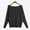 Black, variant on Itsame Women Knitted Sweater Crew Neck Pullover Sweatershirt Long Sleeves Solid Color Sweatshirts Beige Size Free Size