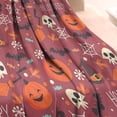 thumbnail image 3 of Happy Halloween Pattern Blanket,Comfortable Soft Flannel Throw Blanket,All Season,Warm Lightweight Blankets for Sofa Bed Couch Living Room Chair,30"x40", 3 of 4