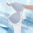 thumbnail image 3 of ZhiFeng Woman's Bras Women Underwear Back Snaps No Underwire Bras Solid Color Ventilate Brassiere Loose Daily Wear Blue L, 3 of 3