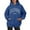 Navy, variant on Bibifish Hoodies For Women California City Letter Print Hoodies Long Sleeve Drawstring Hoodies Oversized Fleece Pockets Tops