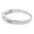 thumbnail image 4 of AFFY Infinity Twist Band Ring for Women, 0.10CT Round Moissanite Diamond 14K White Gold over Silver-9, 4 of 8