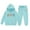 Light Blue, variant on Girls Fashion Girls Set Child Toddler Boys Girls Long Sleeve Solid Warm Hoodie Pullover Tops Pants Kids Outfits Sweat Suit