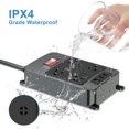thumbnail image 3 of Outdoor Power Bar Waterproof with USB C, 4 Wide AC Outlets Heavy Duty Surge Protector with Flat Plug, Waterproof Shockpr, 3 of 6