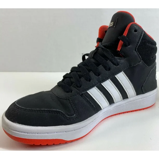 Ad-id-as Hoops 2.0 Shoes Mens 6 Black White Triple Stripe Lace Up