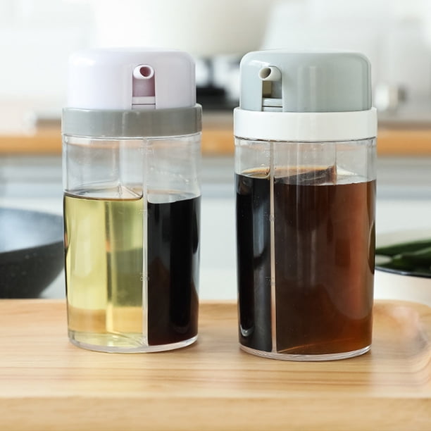 Xihbxyly Artículos En Oferta Dispensable Acetate Soja Dispensable Acetate Oliva para Cocina Botella para Condimentos Tarro 6,33 Oz Aproximadamente 180 G Sin Goteo Construcción 2 To 1 para Cocinar