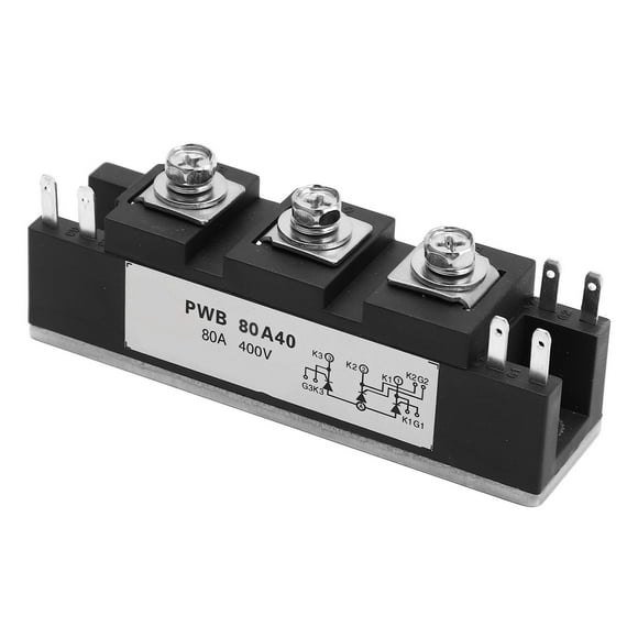 Uadme Module De Thyristor à Diode Redresseur, Module De Thyristor à Base De Cuivre Haute Puissance Contrôlé par Silicium 400 V, Dissipation Thermique Rapide, Bonne étanchéité