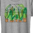 thumbnail image 3 of Instant Message - Greenhouse With Plants - Women's Short Sleeve Graphic T-Shirt, 3 of 6