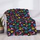 thumbnail image 3 of Fotbe Colorful Excavator Manta de Franela con Estampado, Manta Ultrasuave para Cama, Sofá, Auto, Hipoalergénica y Antibolitas-40"x30", 3 of 6