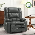 thumbnail image 3 of MCombo Large Dual Motor Power Lift Recliner Chair Sofa with Massage and Heat for Big Elderly People, Infinite Position, USB Ports, Faux Leather R7891 (Grey, Large-Wide), 3 of 10