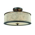 thumbnail image 1 of ELK Lighting 15970/3 Glass Beads 3 Light Semi Flush In Oil Rubbed Bronze With Clear Glass Balls, 1 of 1