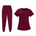 thumbnail image 3 of Conjunto de enfermería para mujer, trajes de trabajo, pantalones largos suaves, uniforme de enfermera, uniforme médico XL, 3 of 7