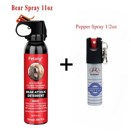 Bear Repellant Spray 11oz with 1 Pack Free peper spray 1/2oz