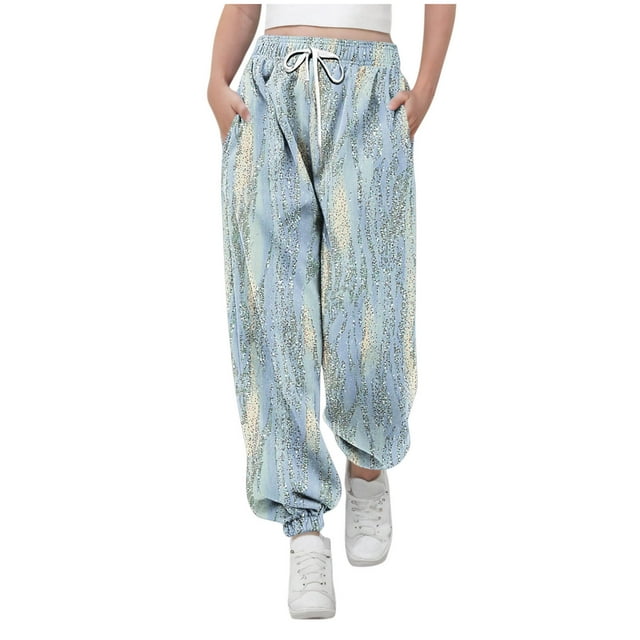 Pants for Boys Lantern Full Length Pockets Sports Outside Solid