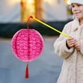 thumbnail image 3 of Xecvkr Chinese Paper Lantern LED Hanging Hollow Out Asian Japanese Lamp Tassel Cane Walking Stick Decor Party 1 Set, 3 of 5