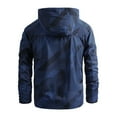 thumbnail image 3 of SWSMCLT Men's Lightweight Hooded Jackets Windbreaker Geometric Fall Spring Track Full Zip Casual Outdoor Camping Basic Blue 42, 3 of 4