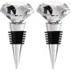 thumbnail image 1 of Tapones para botellas de vino con caja de regalo, tapones de cristal decorativos con forma de diamante para botellas de vino, para mantener el vino fresco, 2 paquetes, 1 of 5