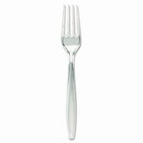 Heavyweight Plastic Cutlery Forks, Clear - Pack of 1000
