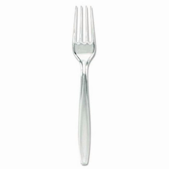 Heavyweight Plastic Cutlery Forks, Clear - Pack of 1000